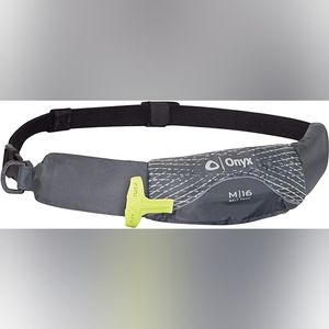 Onyx Unisex Belt Pack Manual Inflatable Life Jacket (PFD), Grey